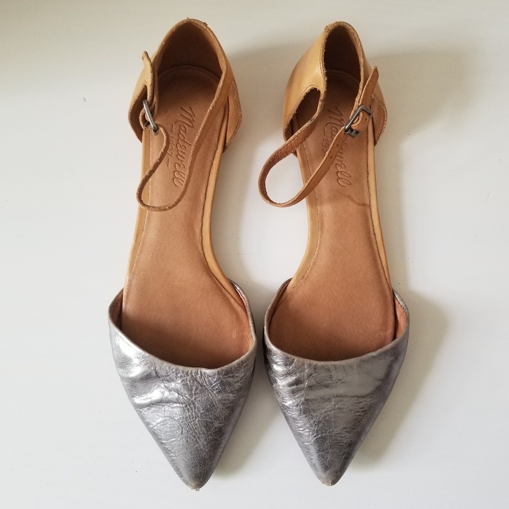MADEWELL LEATHER FLAT SHOES - SIZE 37 - PRE-OWNED
